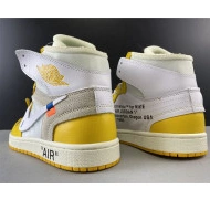 Jordan Powder Air White Off-White AQ0818-149 Yellow-Cone x 1 Dark NRG 0627